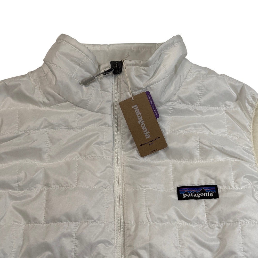 Patagonia Nano Puff Vest Birch White Womens XL NWT 84247 FA23 Quilted Puffer - Picture 11 of 13